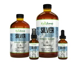 Kaiame Naturals Κολλοειδές ασήμι, ιωνικό ασημένιο διάλυμα, 10 PPM, μεγάλο γυάλινο μπουκάλι 16 oz, φυσικό ανοσοποιητικό συμπλήρωμα υποστήριξης, ασφαλές για ενήλικες, παιδιά και κατοικίδια
