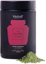 WelleCo Το Super Elixir Daily Greens Powder, Probiotic Drink Mix με ολόκληρα τρόφιμα, χωρίς γλουτένη, Vegan Gut Health Powder, Energy, Immunity, Healthy Skin, Hair & Nails (300g, Mixed Berry)