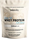 Paleovalley 100% Grassfed Whey Protein Powder with Colostrum, 13g Protein, Vanilla, Muscle Building, Immune Support, Gut Health