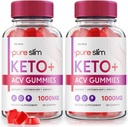 NutraRize (πακέτο 2 Pure Slim Keto + ACV Gummies για Σύνθετη απώλεια βάρους, συμπλήρωμα μέγιστης αντοχής (120 Gummies)
