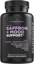 Livingood Daily Mood Support Supplement for Women & Men, 14-in-1 Formula with L Theanine, Lemon Balm, GABA, Saffron, 5-HTP & B12, Υποστηρίζει Εστίαση & Συναισθηματική ευεξία, Χωρίς γλουτένη, Vegan, 60 κάψουλες