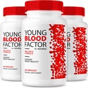 NutraRize (3 Pack) Young Blood Factor Capsules - Official Blood Vessel Cleaner Formula, All Natural Supplement to Maintain Healthy Stable Levels, YoungBloodFactor Support Pills Reviews (180 Capsules)