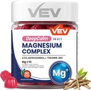 VEV Magnesium Complex DeepCalm 14-in-1 Gummies – with Ashwagandha, L-Theanine, D3 & Zinc – Cortisol Supplements for Women – 90 No Added Sugar Vegan Magnesium Glycinate Complex Gummies