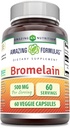 Amazing Formulas Bromelain 500mg 2400 GDU, 60 κάψουλες λαχανικών 