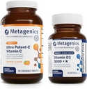 Metagenics Bundle - Ultra Poent- C Chewable & D3 5.000 + K - 90 δισκία Ultra Poent- C Chewable for Immune & Antioxidant Support - 60 Softgels of D3 5.000 + K for Immune, Heart & Bone Health