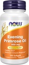 NOW Συμπληρώματα Τροφίμων, Βραδινό λάδι Primrose 500 mg με φυσικά Occurring GLA (Gamma-Linolenic Acid), 100 Softgels