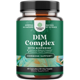 Pure DIM Supplement for Men with Bioperine - DIM Estrogen Blocker for Men for Hormone Balance & Prostate Health - Diindolylmethane Testosterone Complex with Broccoli Florets - 60 Κάψουλες