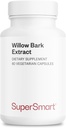 Supersmart - Willow Bark Extract 530mg ανά ημέρα (Υψηλή Ικανότητα) - 15% Σαλικίνη - Φυσικό Ιτιά Bark Βότανο συμπλήρωμα 