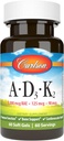 Carlson - Βιταμίνες A, D3, K2, 3000 mcg RAE Βιταμίνη A, 125 mcg Βιταμίνη D3, 90 mcg Βιταμίνη K2 ως MK-7, Κτίριο οστών, Χρήση ασβεστίου, 60 μαλακά γέλη