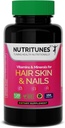 Hair Skin and Nail Vitamins–Biotin & Collagen Formula με Βιταμίνες Β, Ψευδάργυρο & Σελήνιο – Προάγει την αντοχή των μαλλιών, την ενυδάτωση του δέρματος & την υγεία των νυχιών – 120 Softgels