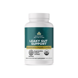 Ancient Nutrition Gut Health Supplement, Regenerative Organic Certified Leaky Gut Capsules, Formed with Lion’s Mane, Fermented Licorice Root and Spearmint, Gluten Free, Paleo and Keto Friendly, 90