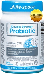 Life-Space Double Strength Broad Spectrum Probiotic, 64 Billion CFU & 15 Diverse Strains, Redouble Formulated for Digestive Health & Immune Health, Probiotics for Women & Men - 30 Veg Κάψουλες
