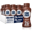 Core Power Fairlife 26g πρωτεϊνούχο γάλα Shakes, έτοιμο να πιει για την αποκατάσταση προπόνησης, σοκολάτα, 11,5 Fl Oz (πακέτο των 12)