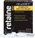 OCuSOFT Retaine MGD Complete Dry Eye Relief Lubricant Eye Drops Single-Dose Containers, 30 Count (Pack of 2)