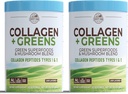 ΧΩΡΑ FARMS Collagen Peptides Σκόνη με Πράσινο Διαιτητικό συμπλήρωμα σκόνης (Τύπος I, III) για το δέρμα νυχιών και αρθρώσεων, Γαλακτοκομικά/Gluten/Sugar Free, Energizing Superfoods, 21.2 Oz, 60 εξυπηρετούν