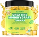 Creatine Monohydrate Gummies 5600mg για Άνδρες & Γυναίκες, 120 CT Chewable Creatine Gummies για Μυϊκή Υποστήριξη, Energy Boost, 5,6g Creatine Monohydrate per Serving - Χωρίς ζάχαρη, Vegan (Λεμονική Γεύση)