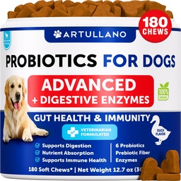 Probiotics for Dogs - Υποστηρίξτε Gut Υγεία, Ichy Δέρμα, Αλλεργίες, Ανοσία, Ισορροπία Yeast - Probiotics Σκύλος και Digestive Ένζυμα με Πρεβιοτικά - Μειώστε Διάρροια, Αέριο - 180 Προβιοτικά Μάσα για Σκύλους