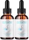 (2 Pack) ZenCortex - Zen Cortex Ear Drops, ZenCortex for Tinnitus Advanced Formula Supplement, Zen Cortex All Natural Hearing Support Formula Supplement for Ear Relief Vegan Ingredients (60 Servings)