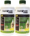 LIQUIDHEALTH Pets K9 Complete 8-in-1 Liquid Multivitamin for Adult Senior Dogs & Puppies, All in One Complete Formula Canine Vitamins for Skin & Coat, Joint Health, Immune Support - USA Made (2 Pack)