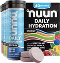 Nuun Energy Electrolyte δισκία με Ginseng, καφεΐνη από εκχύλισμα πράσινου τσαγιού, Βιταμίνη Β12, Β6, Β5, Μαγνήσιο & 4 άλλα ηλεκτρολυτικά, Gluten Free & Vegan, Μικτές Γεύσεις, 4 Πακέτο (40 Μερίδες Σύνολο)
