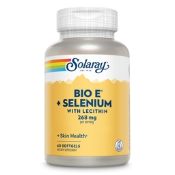 Bio Vitamin E 400 IU (268 mg) με Selenium 100 mcg και Λεκιθίνη - Θυρεοειδή Υποστήριξη, Αντιοξειδωτικό και Ανοσοποιητικό Συμπλήρωμα Υποστήριξης, Υψηλή Απορρόφηση, Εργαστήριο Επαληθευμένο, 60-Day Εγγύηση, 30 Μερίδες, 60 Softgels