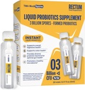 Rectum Probiotic Liquid Support Gut Health*: Stomach Relief, Effect On Bloating,Immune & Support Long Lasting Digestive Health,Daily drink for Adults/Kids,20 φιαλίδια (3 δισεκατομμύρια CFUs/vial)