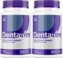 (2 Pack) Dentavim, Dentavim κάψουλες, Dentavim Advanced Formula Pills, Dentavim Όλες οι φυσικές βιταμίνες για στοματική προστασία, Dentavim Κριτικές, 60 κάψουλες για 2 μήνες