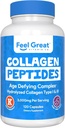 Hydrolyzed Collagen Peptides Peptides Powder Capsules (Type I & III) by Feel Great Vitamin Co. 