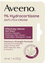 Aveeno μέγιστη δύναμη 1% Hydrocortisone Anti-Itch Cream, Triple Oat, Aloe & Vitamin E για Itch Relief από Eczema, Psoriasis, Insect Bites, Poison Ivy, Oak & Sumac & Detergents, 1 oz