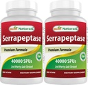 Best Naturals Serrapeptase 40000 SPUs 180 κάψουλες (180 κόμης (πακέτο του 2))