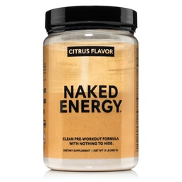NAKED Citrus Energy - Citrus Flavored Καθαρό συμπλήρωμα προ προπόνησης για άνδρες και γυναίκες, Vegan Friendly, Χωρίς πρόσθετα γλυκαντικά, χρώματα ή αρώματα - 30 εξυπηρετούν