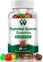 Μαγνήσιο Γλυκινικό Gummies 400 Mg, Ζάχαρη-ελεύθερο Μαγνήσιο Gummies για παιδιά και ενήλικες με L-Θρεονικό, Ασβέστιο & Βιταμίνες B6+D3, 80 Count Μαγνήσιο Γλυκινικό Gummy Μικτές Γεύσεις Φρούτων